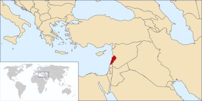 Kaart van Libanon wereld 