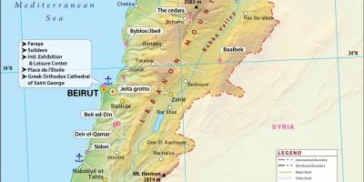 Kaart van het oude Libanon