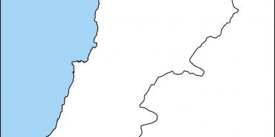 Blanco kaart van Libanon